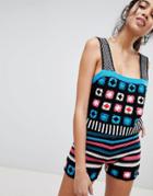 Asos Design Two-piece Hand Crochet Cami - Multi