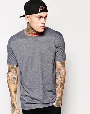 Asos T-shirt With Twisted Yarn And Relaxed Fit - Charcoal