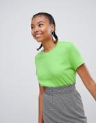Monki Slim Fit T-shirt - Green