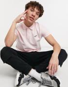 Hollister Icon Logo Slim Fit Pique Polo In Pink