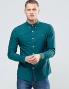 Farah Oxford Shirt In Slim Fit Green - Green