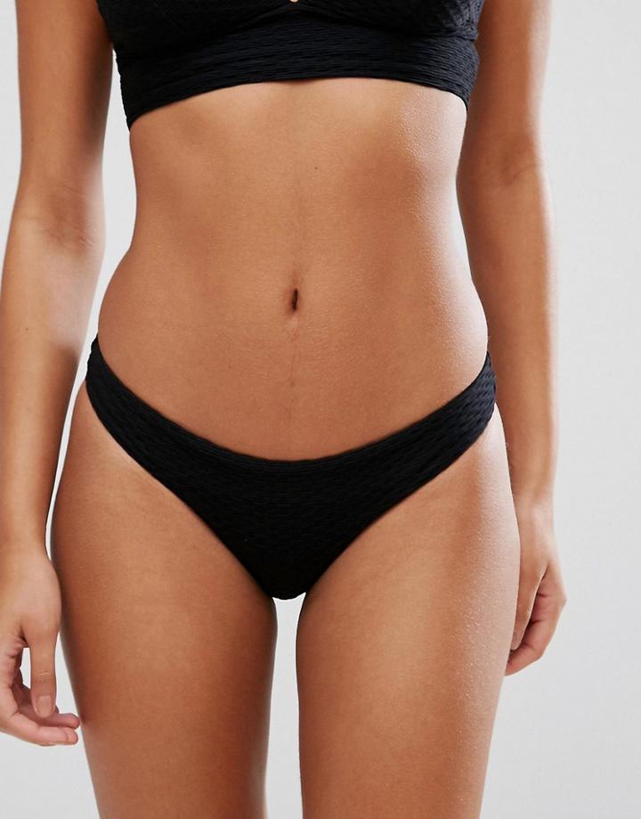 Y.a.s Gaudi Textured Bikini Breif - Black