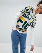 Fila Oversized T-shirt In All Over Logo - Cream
