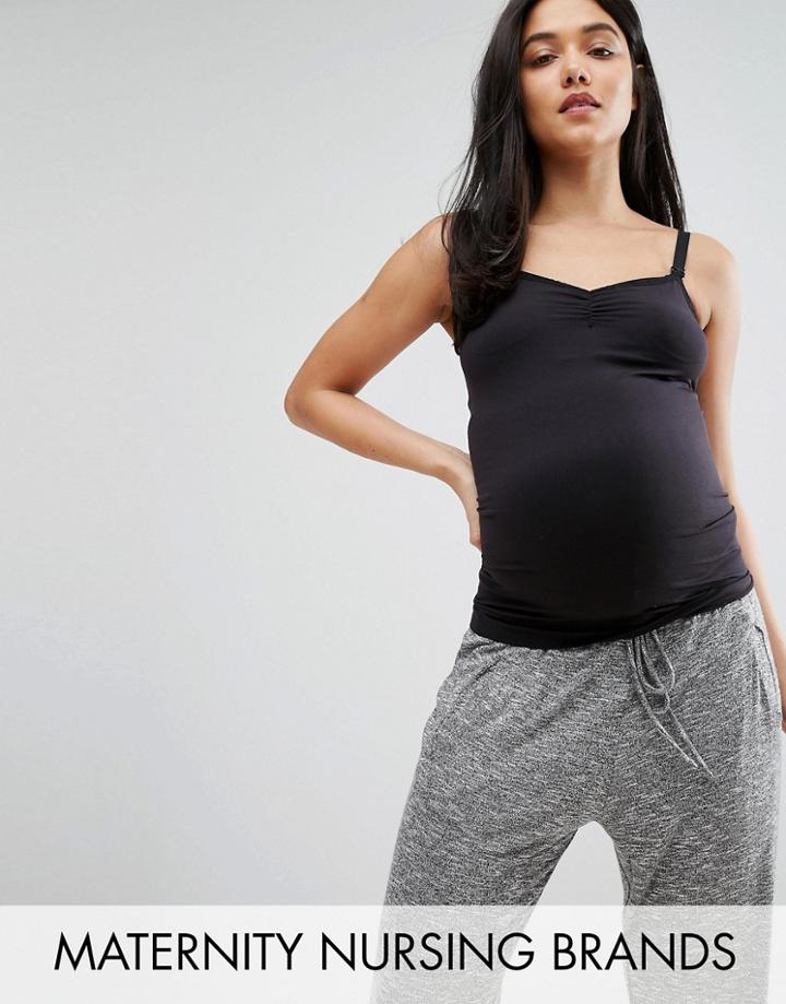 Mama. Licious Support Nursing Tank - Black
