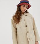 Weekday Linen Utlity Jacket In Beige