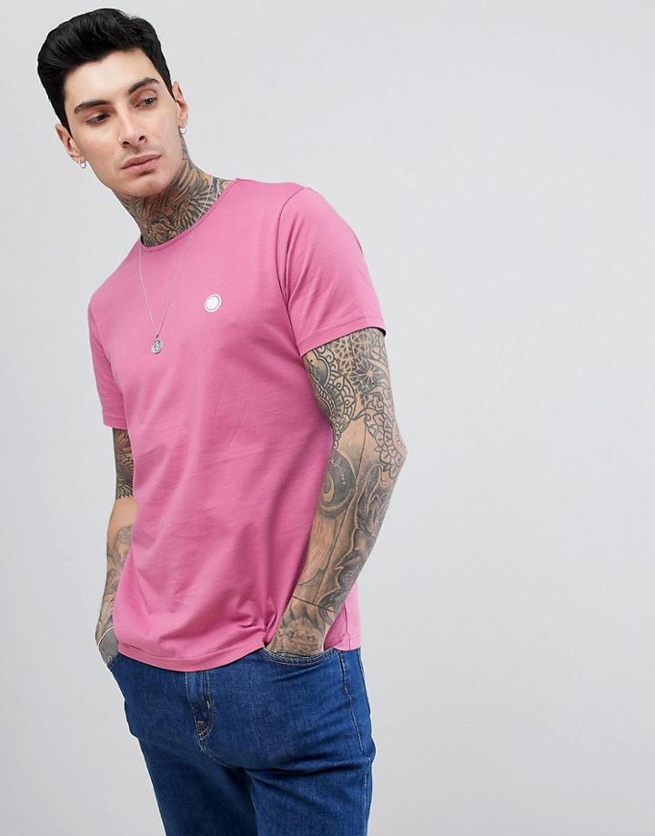 Pretty Green Logo T-shirt In Pink - Pink