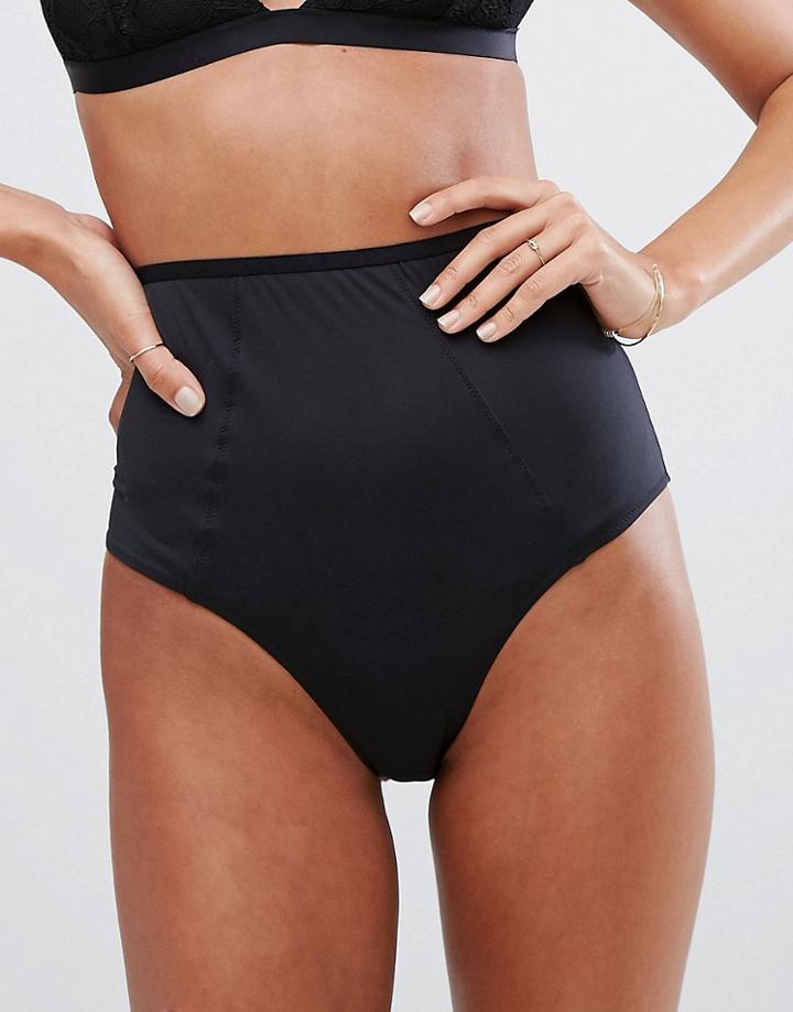 Asos Design Basic Microfibre Mix & Match High-waisted Pant - Black