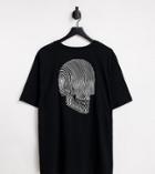 Bolongaro Trevor Plus Line Skull Embroidery T-shirt-black