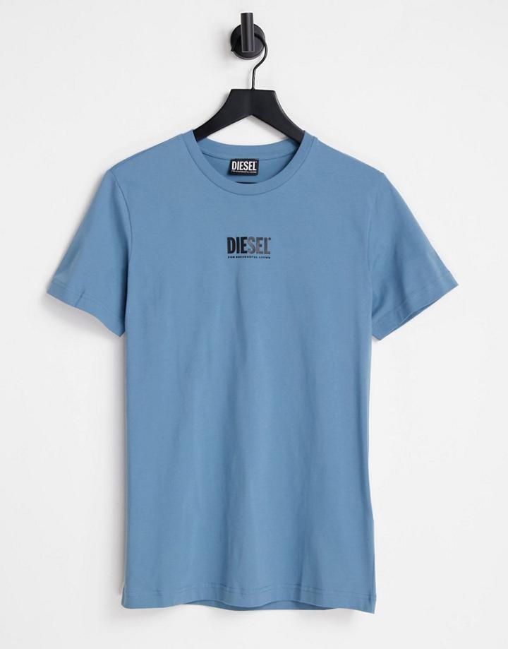 Diesel T-diegos Eco Small Logo T-shirt In Blue