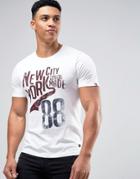Produkt T-shirt With New York Print - White