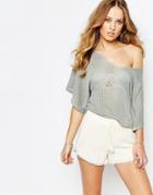 Supertrash Tisento Slouchy Knitted T-shirt - New Army
