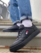 Tommy Jeans Basket Leather Sneakers In Black