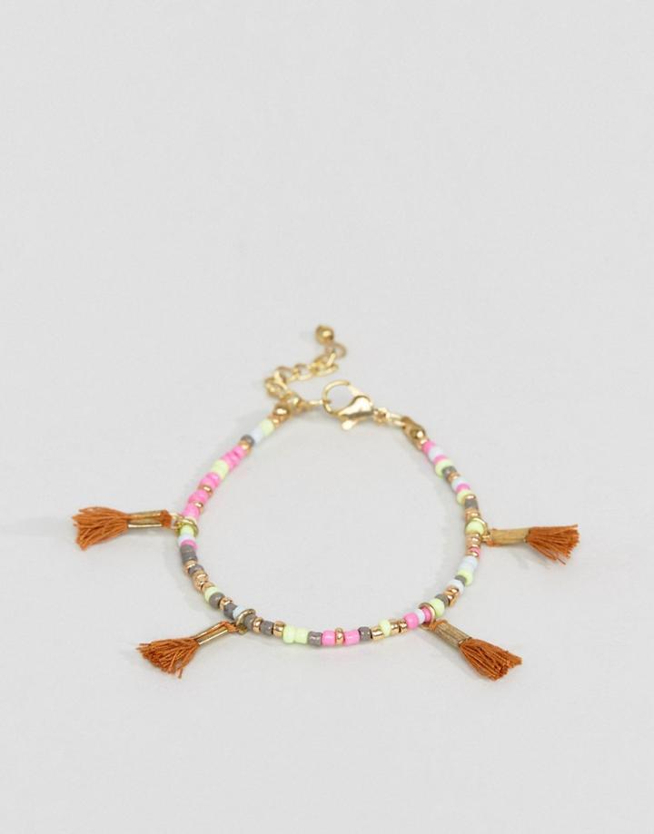 Asos Tassel Bead Friendship Bracelet - Multi