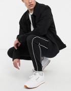 New Look Reverse Loop Back Sweatpants In Black