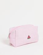 Svnx Fruit Print Cosmetic Bag In Pink