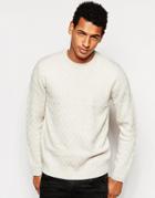 Asos Sweater With Chevrons - Ecru