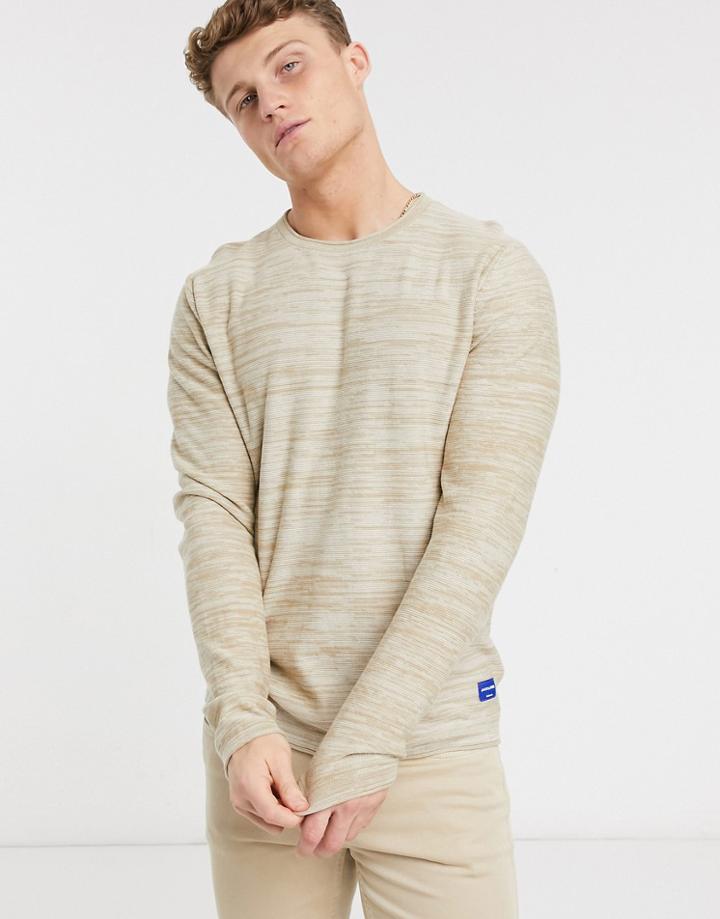 Jack & Jones Crewneck Sweater In Oatmeal-neutral