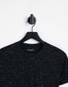 Brave Soul Injection Slub T-shirt In Black