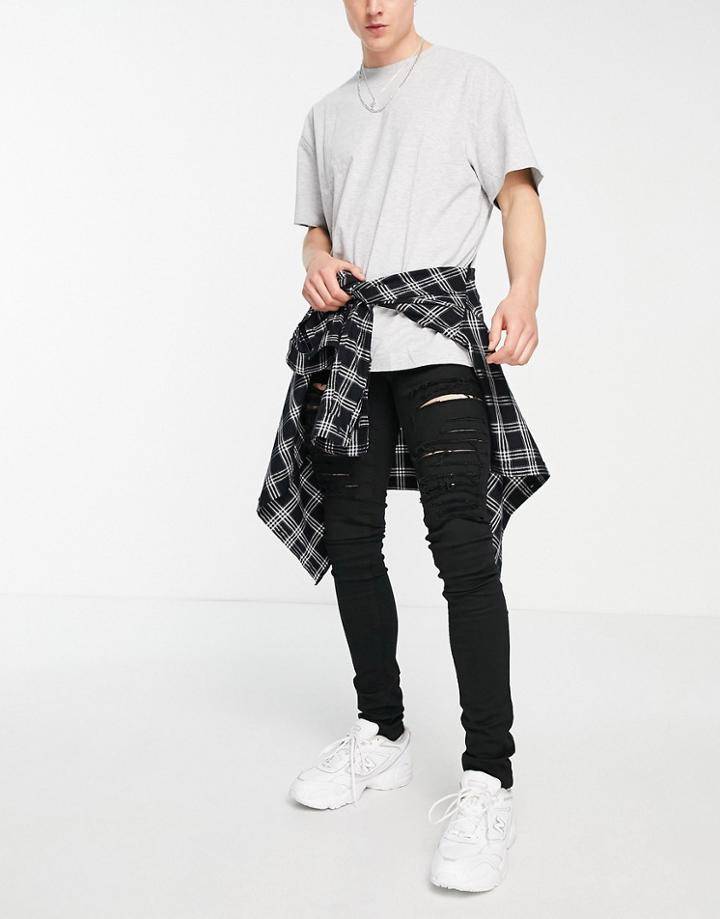 Criminal Damage Tall Camden Jeans In Black