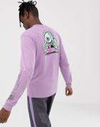 Santa Cruz Eyegore Back Print Long Sleeve T-shirt In Lilac - Purple