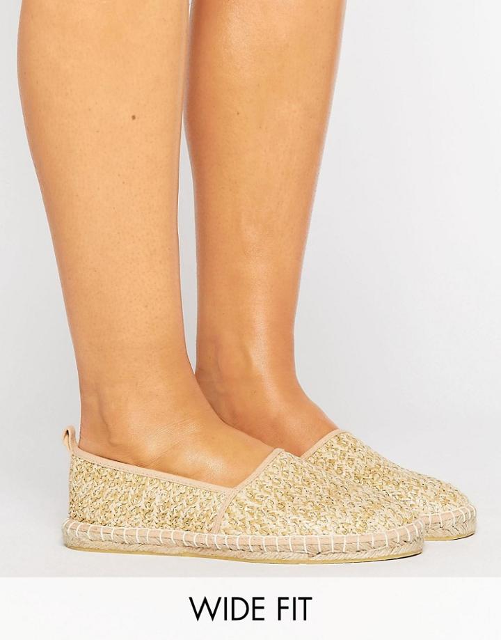Asos Josie Wide Fit Espadrilles - Beige