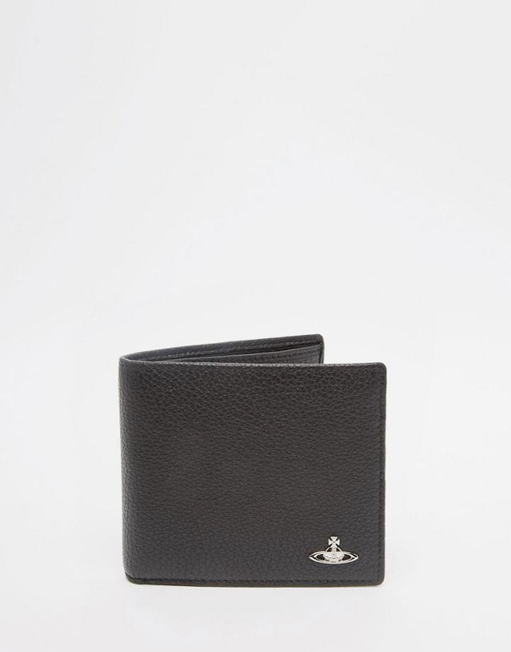 Vivienne Westwood Leather Billfold Wallet With Coin Pocket - Black