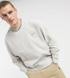 Collusion Sweatshirt With Logo Print In Stone-white