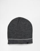 Esprit Stripe Fine Knit Beanie - Black