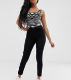 New Look Petite Highwaisted Jegging In Black