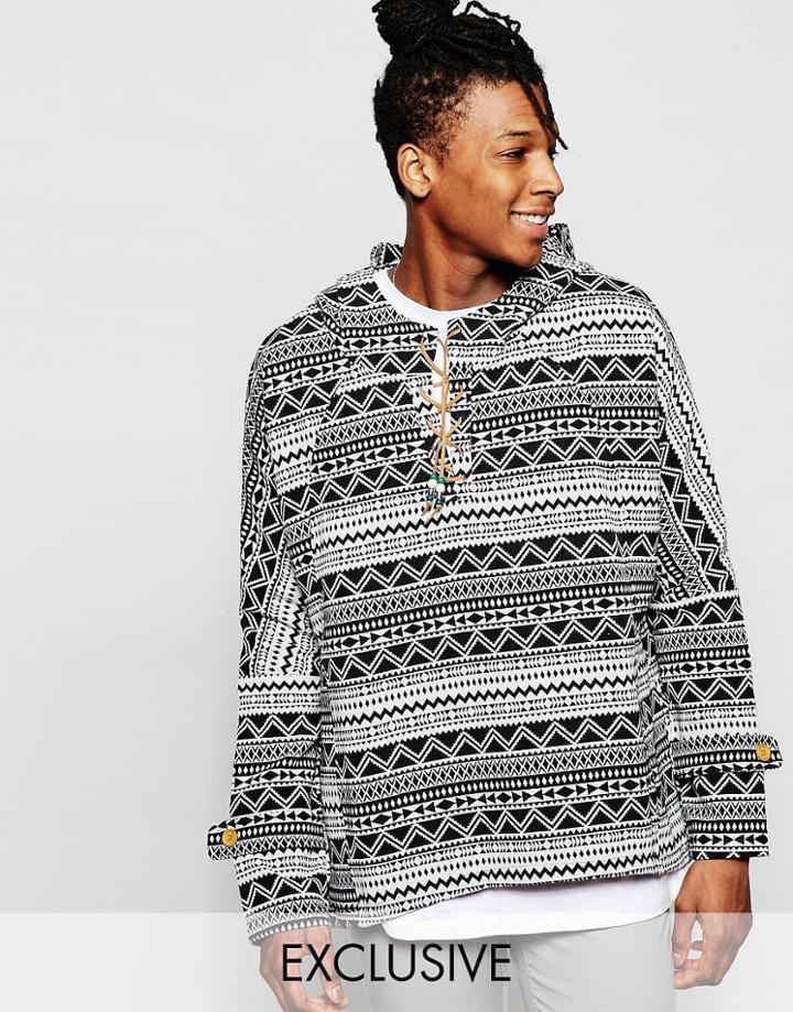 The New County Geo-tribal Hoodie - Blue