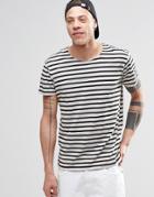 Cheap Monday Standard Stripe T-shirt - Sand Melange