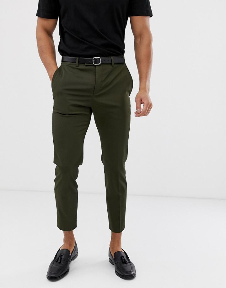 River Island Suit Pants In Khaki