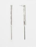 Asos Articulated Sticks Swing Earrings - Silver