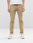 Esprit 5 Pocket Pants In Slim Fit - Beige