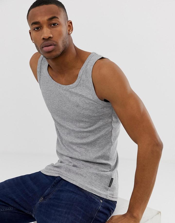 French Connection Logo Lounge Tank-gray