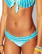 Seafolly Stripe Print Bikini Bottoms - Seychelles
