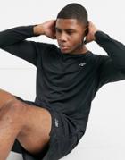 New Balance Running Accelerate Logo Long Sleeve Top In Black