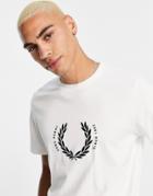 Fred Perry Circle Branding T-shirt In White