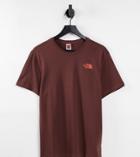 The North Face Vertical T-shirt In Purple/orange Exclusive At Asos