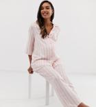 Asos Design Maternity Mix & Match Stripe Pyjama Pants-pink
