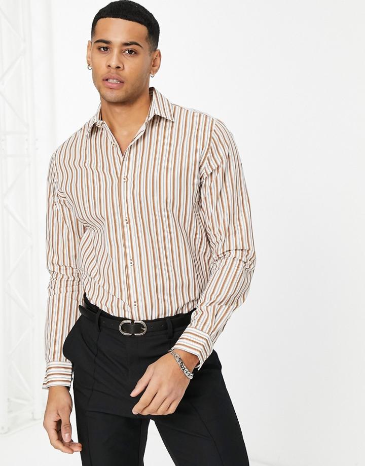 Harry Brown Retro Stripe Slim Fit Shirt