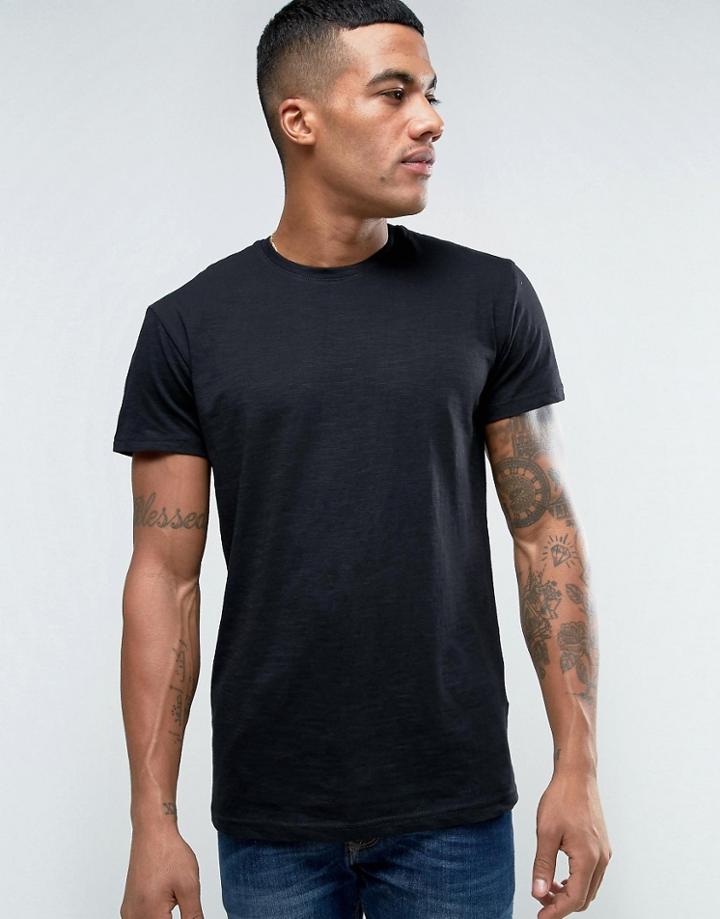 Solid T-shirt In Black - Black