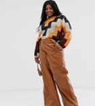 Skylar Rose Plus Wide Leg Pants In Faux Leather