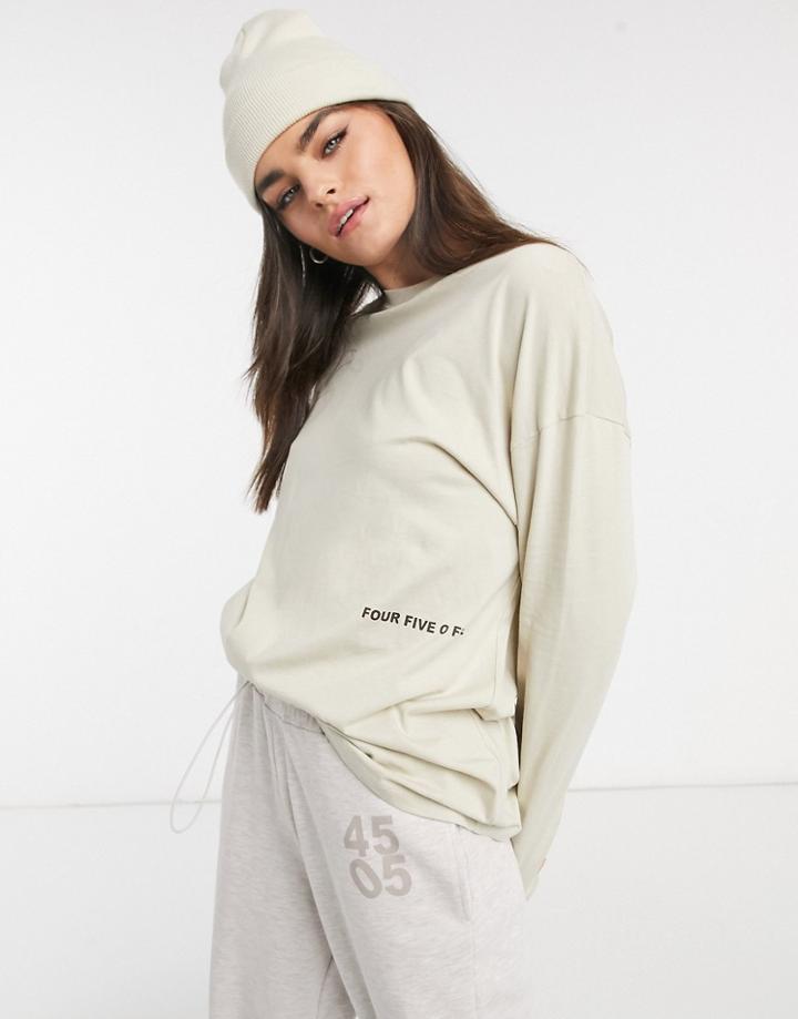 Asos 4505 Oversized Long Sleeve T-shirt-white