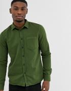 Nudie Jeans Co Henry Pigment Dye Shirt In Khaki-green