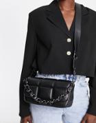Topshop Cara Quilted Cross Body Bag In Black
