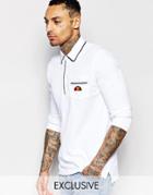 Ellesse L.s Long Sleeve Polo Shirt - Winter White