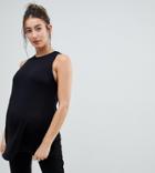 Asos Design Maternity Swing Vest In Black - Black
