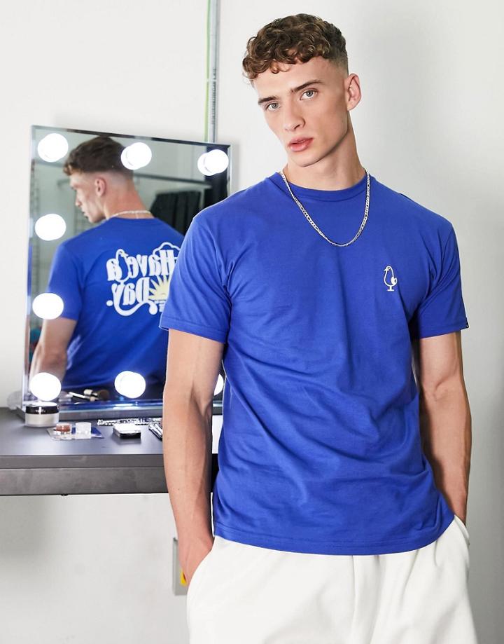 Vans Have A Day Back Print T-shirt In Blue-blues