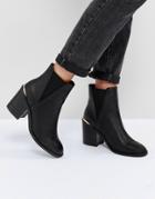 Asos Echo Heeled Chelsea Boots - Black